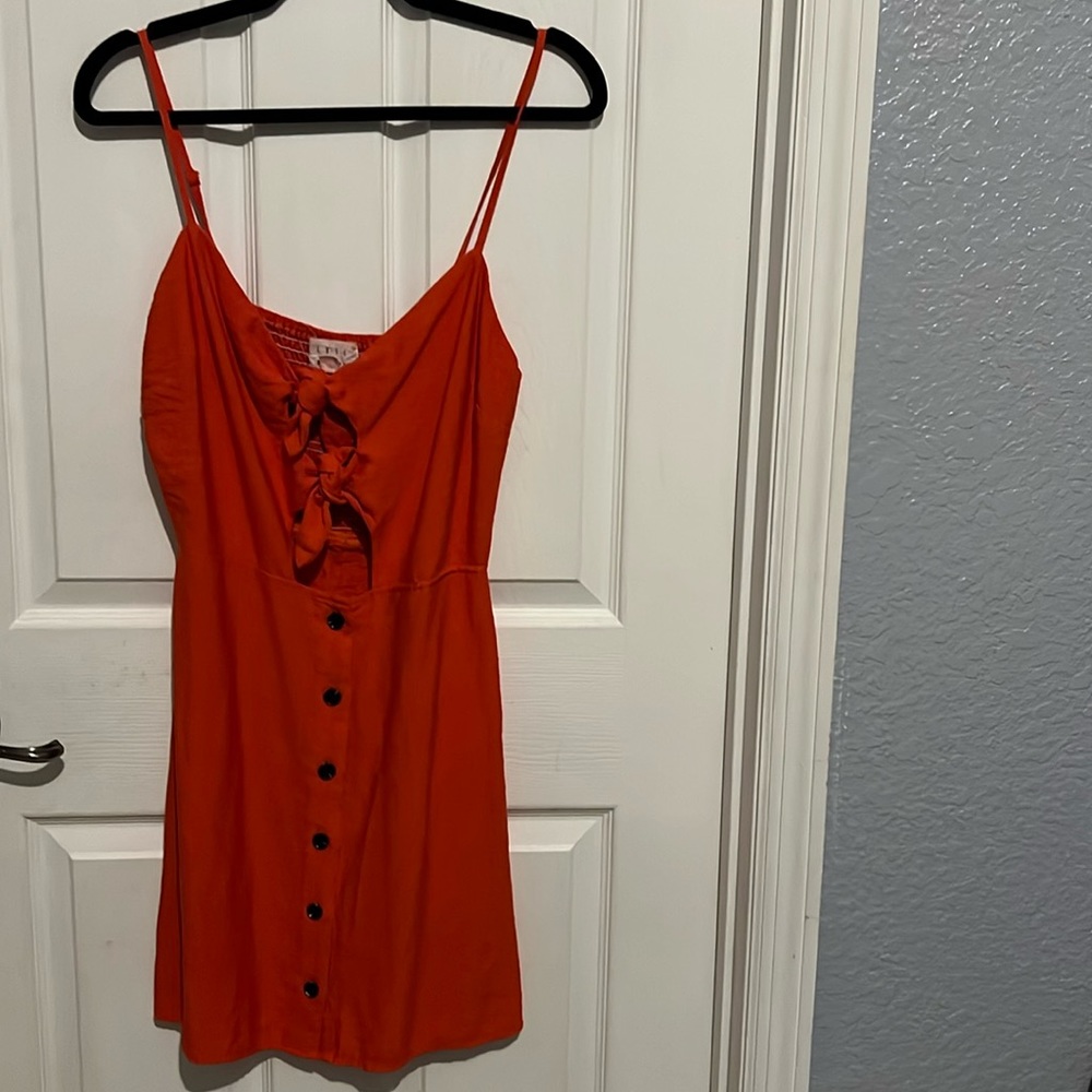 Lose Wander Burn Orange Dress